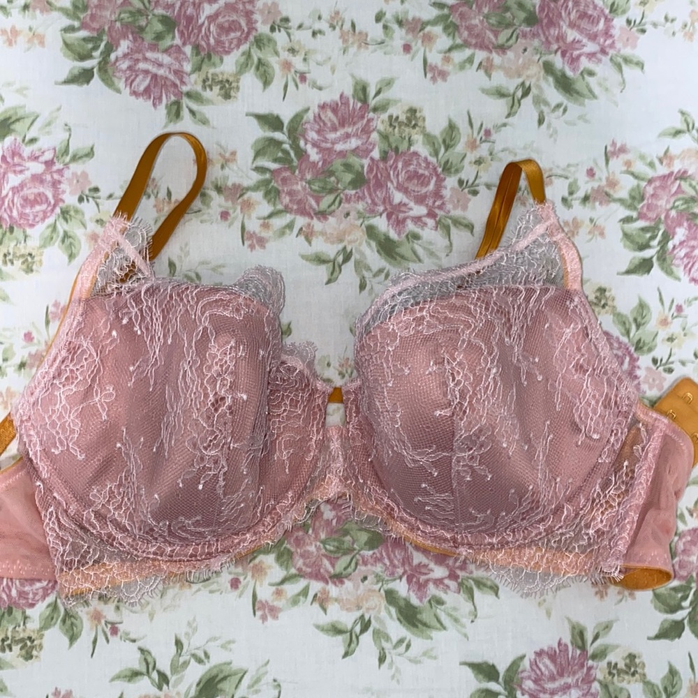 victoria’s secret pink lace bra